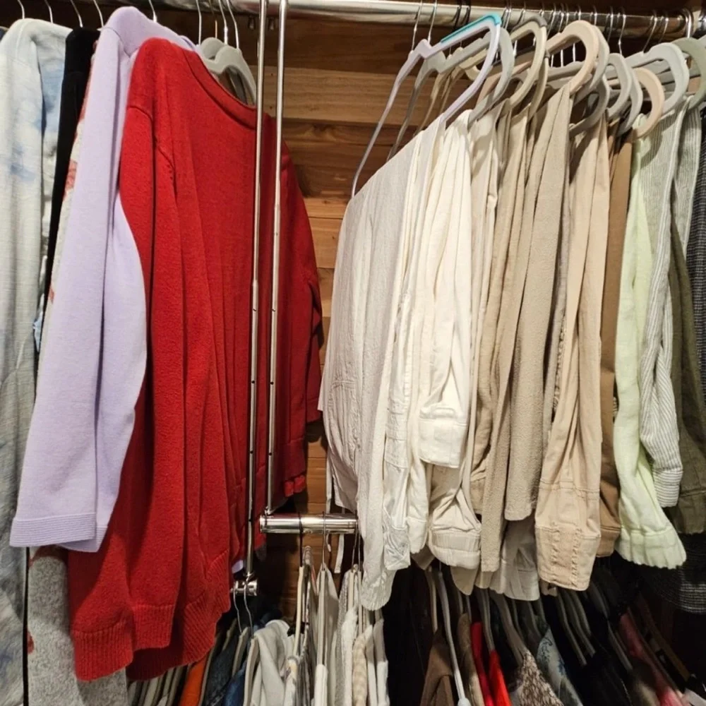 New 2pk Chrome Expanding Hanging Closet Rods